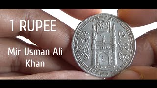 Details about   1912 INDIA Princely States Hyderabad ALI KHAN Silver RUPEE Indian Coin i79000 
