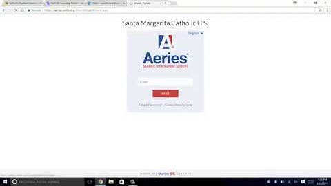 SM - Resetting Aeries Password