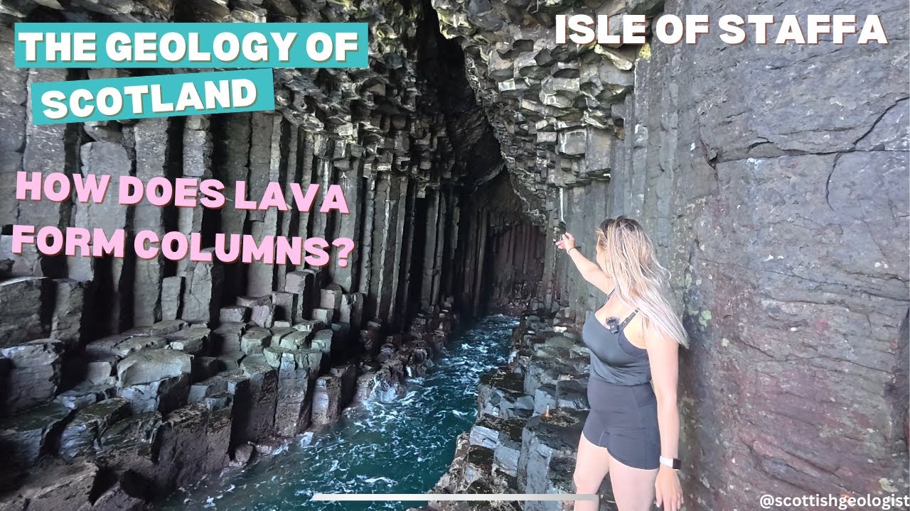 The geology of Scotland - The Isle of Staffa, Fingals cave and Basaltic Columns 