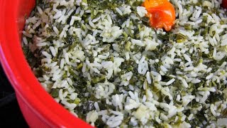 Vegetarian 3 Spinach Rice #TastyTuesdays | CaribbeanPot.com