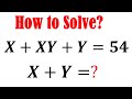 Math olympiad question xxyy54 xy solving a nice equation you should know this best trick