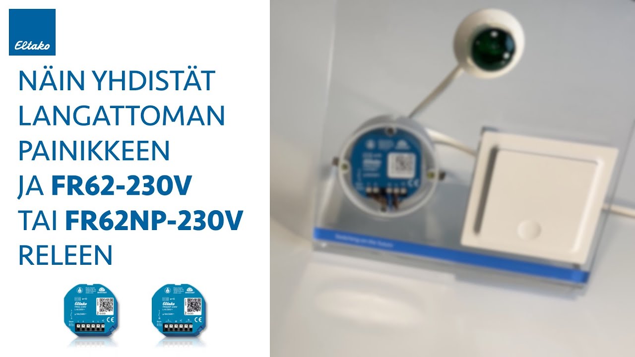 How to connect a wireless pushbutton and a FR62-230V or FR62NP 