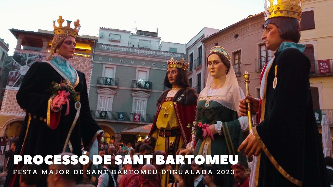 Processó de Sant Bartomeu - Festa Major d'Igualada 2023 (24/8/2023)