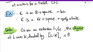 Chapter 6, The Degree of an Extension, Vector Space Structure and Degree