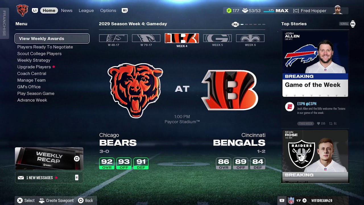 Day 72 Madden 26 Bears Franchise Season 5 Is Here!!! (All-Madden)