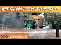 A demonstration of why you shouldn&#39;t drive through floodwater.