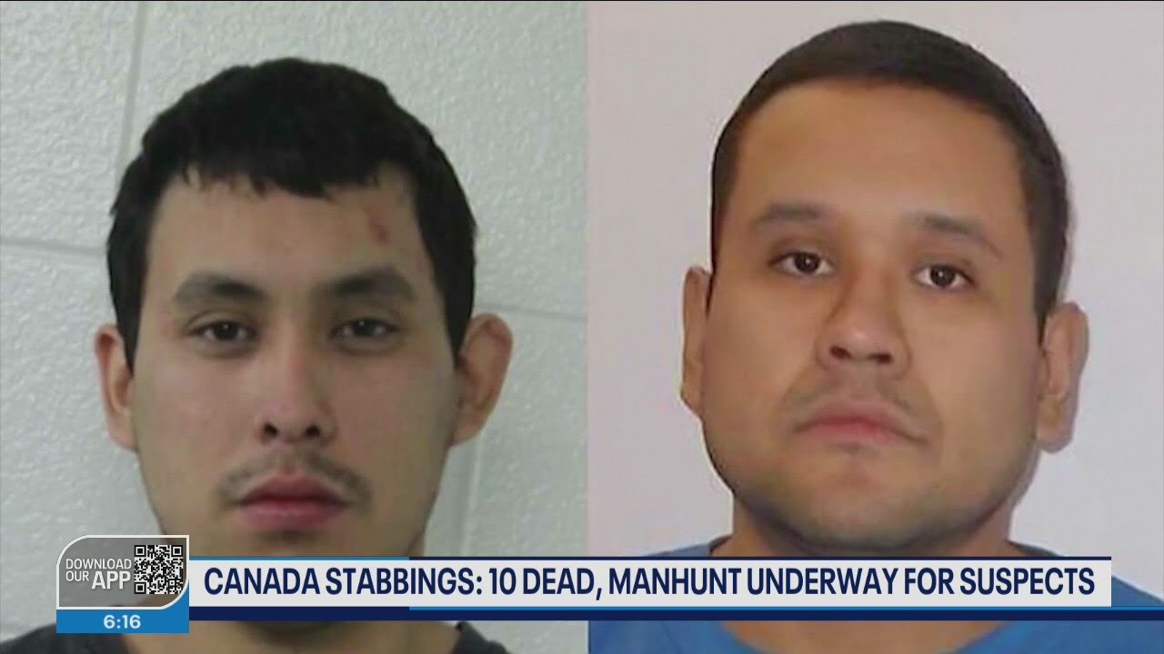 Canadian manhunt continues for deadly stabbing suspects - YouTube