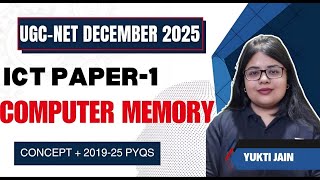 Computer Memory | Complete ICT Course for UGC NET Paper 1 | Yukti Jain AIR 1 screenshot 2