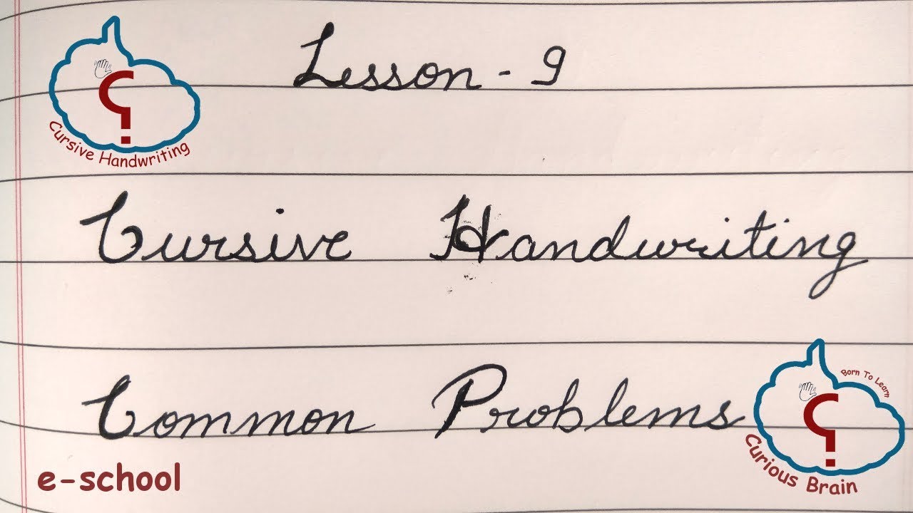 Cursive handwriting lesson 13  common problems  How Beginners should start   How to write speedily