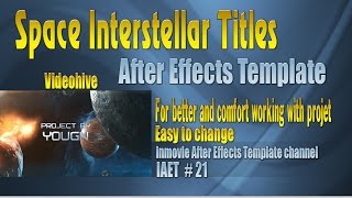 Space Interstellar Titles - Videohive – Element 3D - IAET 21 - Inmovie After Effects Template
