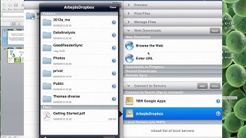 GoodReader iPad-app. Synkronisering til Dropbox