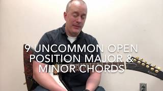 9 uncommon open position major and minor guitar chords