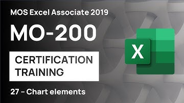 #27 How to add chart elements to charts in Excel | MO-200 MOS Excel Associate 2019