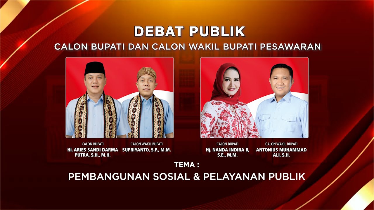 LIVE | DEBAT PUBLIK PERTAMA PASANGAN CALON BUPATI DAN WAKIL BUPATI KABUPATEN PESAWARAN 2024