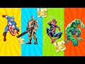 Superhero color dance challenge spiderman cartoon vs hulk thanos vs captain america part 17