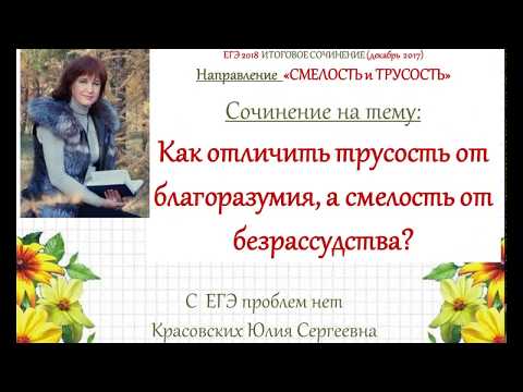 Сочинение 12. Как отличить трусость от благоразумия, а смелость от безрассудства?