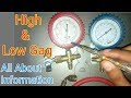 how to use Refrigeration pressure gauge High & Low information in urdu/hindi