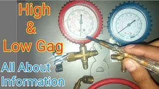 how to use Refrigeration pressure gauge High & Low information in urdu/hindi