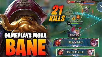 21 KILLS + MANIAC!! BANE DEATH MACHINE BUILD 2025 ~ Mobile Legends: Bang Bang