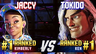 SF6 ▰ JACCY (#1 Ranked Kimberly) vs TOKIDO (#1 Ranked Ken) ▰ Ranked Matches