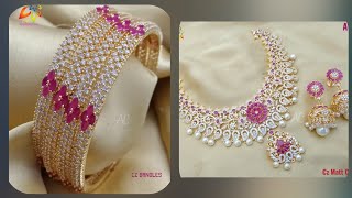 Cz Bangles Cz Long Haram Sets With Prices 296 Imitation Jewelry