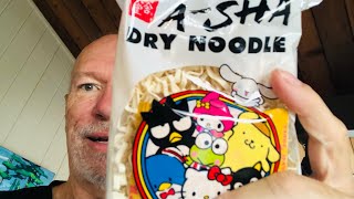 JP reviews Ramen. A-sha Hello Kitty dry noodle.