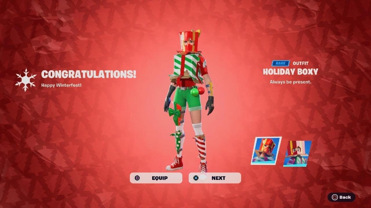 Fortnite Free Skin! Holiday Boxy! Winterfest 2023