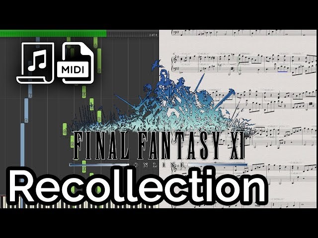 Recollection - Final Fantasy XI (Synthesia Piano Tutorial) class=