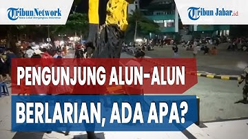 Pengunjung Alun alun Palabuhanratu Sukabumi Berlarian Dibubarkan Petugas