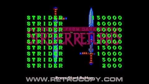 Strider Returns - Journey from Darkness (Sega Genesis / Mega Drive) Intro