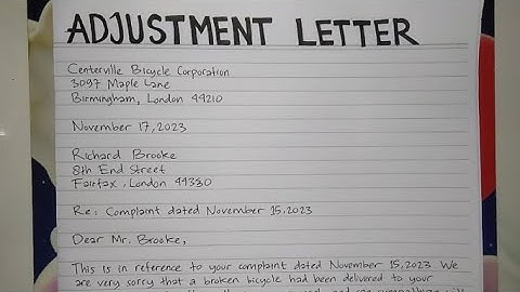 How To Write An Adjustment Letter Step by Step Guide | Writing Practices