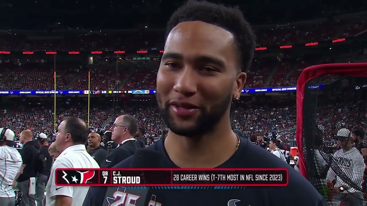 C.J. Stroud on Keylan Rutledge, WR Chemistry and His Mindset | In-Game Interview