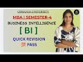 BUSINESS INTELLIGENCE | BI | QUICK REVISION | MBA | OU | SEM-4 | @shivanipallela
