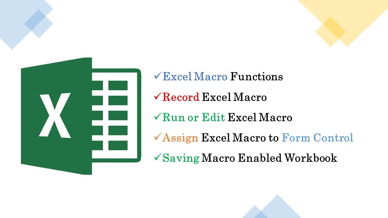 Record Excel Macro || Edit Macro || Assign Macro to Form Control ...