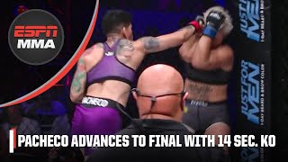Larissa Pacheco knocks out Olena Kolesnyk in 14 SECONDS 😳 #PFLPlayoffs | ESPN MMA