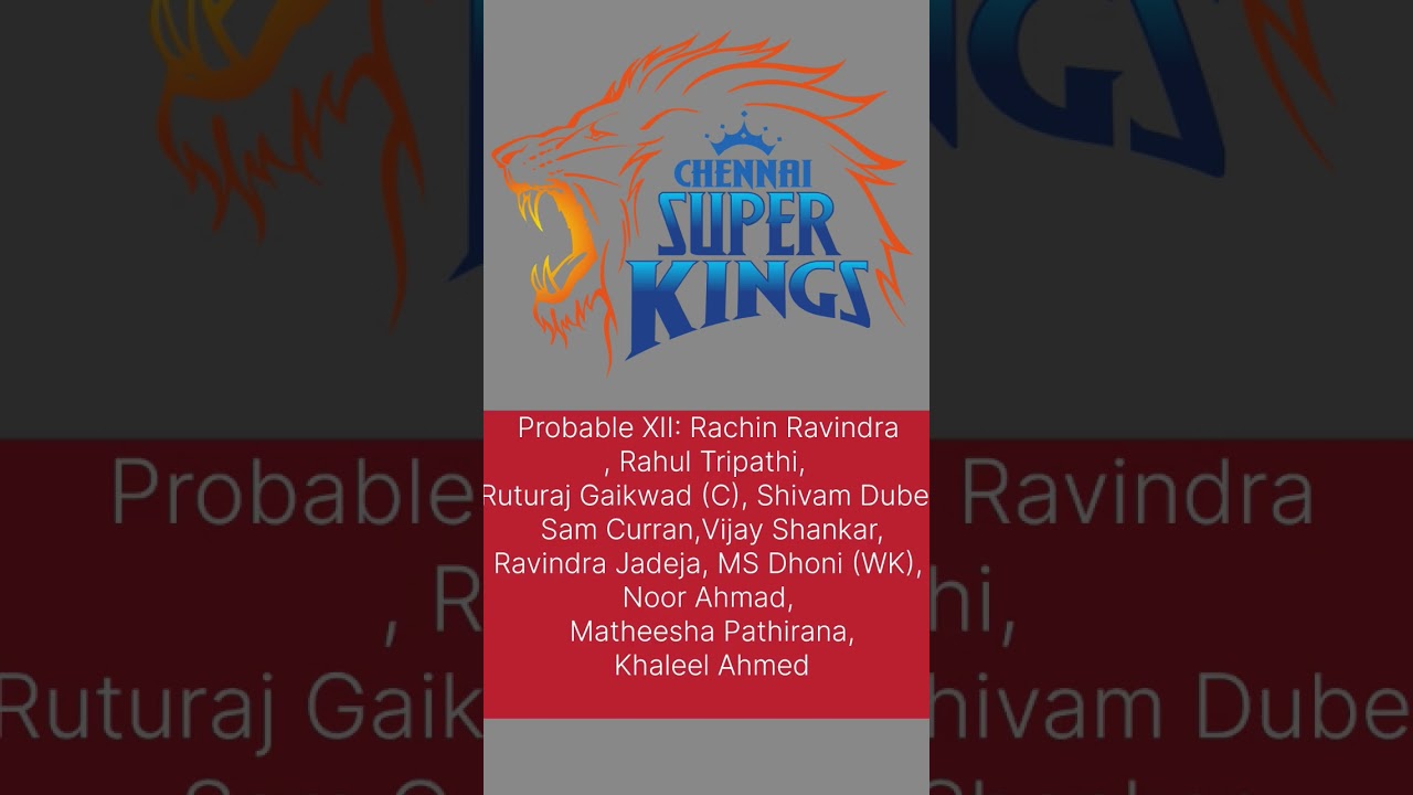 Csk vs Dc match probable playing xI 
