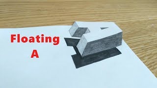 Floating A / How to draw alphabet A in 3D effect / Anamorphic alphabet A Floating A / How to draw alphabet A in 3D effect / Anamorphic alphabet A