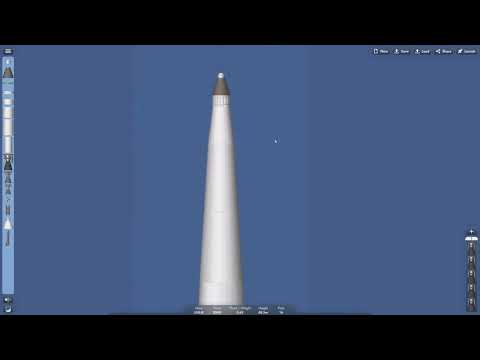 Building a rocket using one of every size fuel tank in Spaceflight Simulator