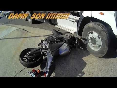 Big Ass Truck Hits Motorcycle! @bash041