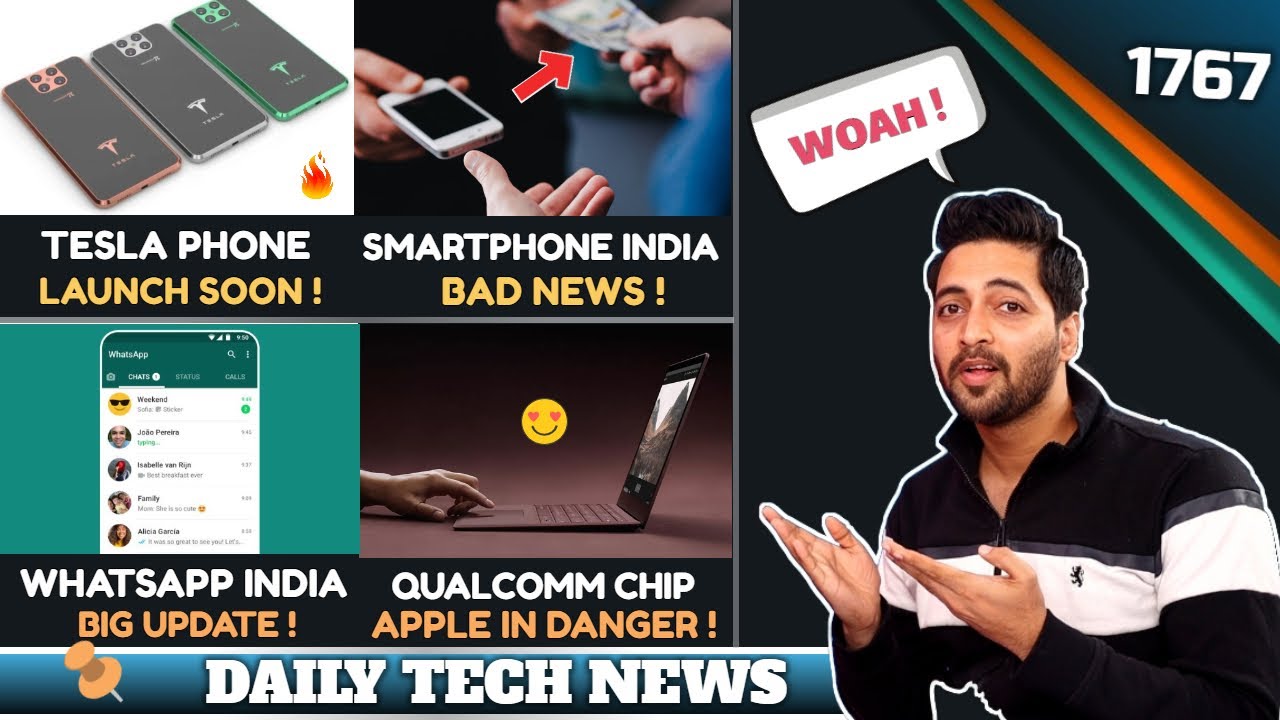 Tesla Phone Launch😲,Smartphone India Bad News,,WhatsApp India Update,SD 7 Gen 1😍