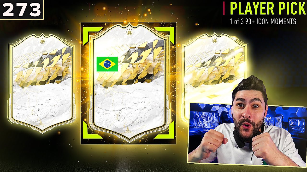 OMG THE NEW 93+ ICON MOMENTS PLAYER PICK GOT ME THIS FANTASTIC BRAZILIAN CARD!!!