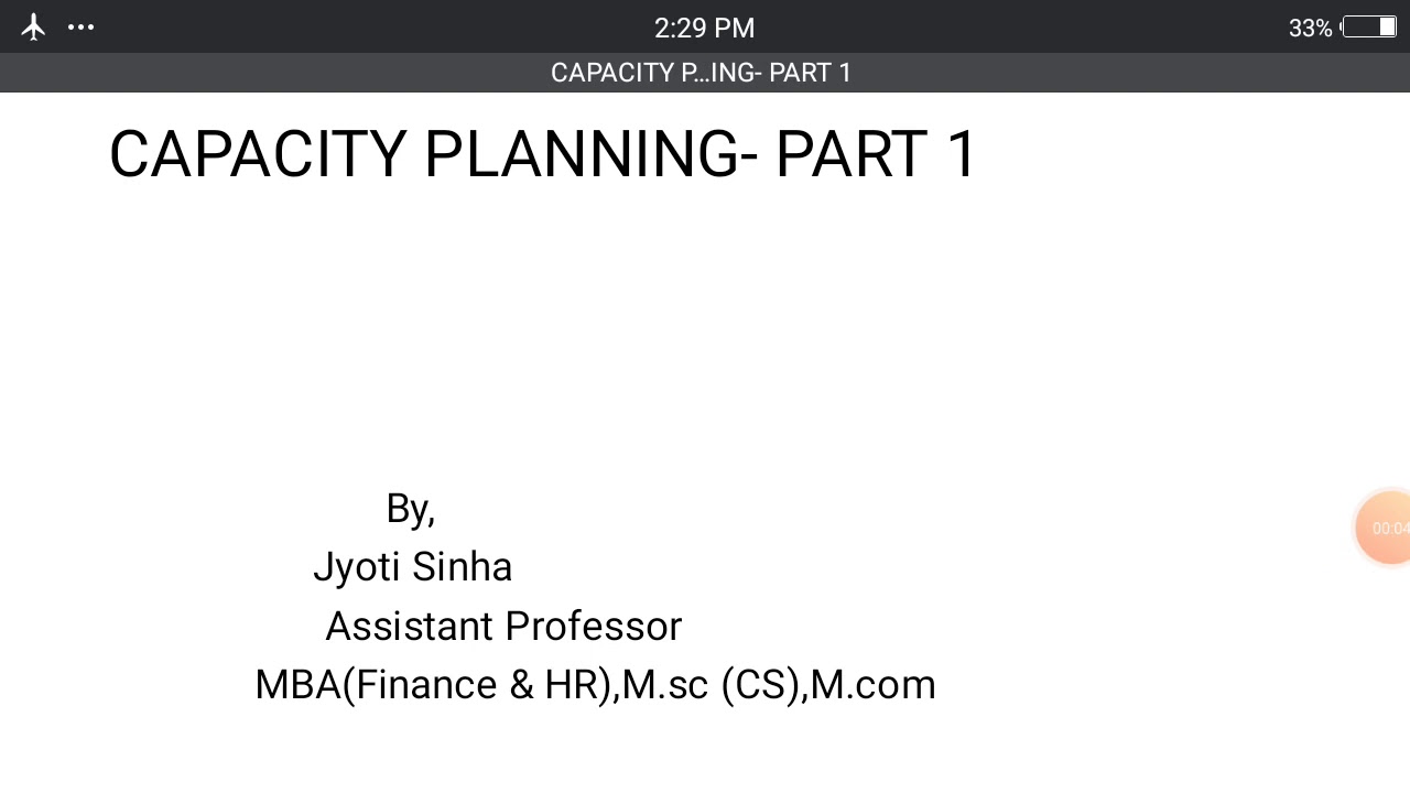 Capacity planning -Part 1 - YouTube