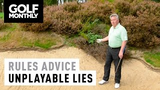 Rules Advice - Unplayable Lies In Bunkers