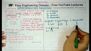 C Programming GATE 2017 Solved Question Part 4 - Execution of While Loop Question