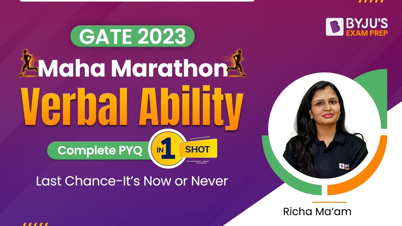 GATE 2023 | Verbal Ability Previous Year Questions (PYQs) | Verbal ...
