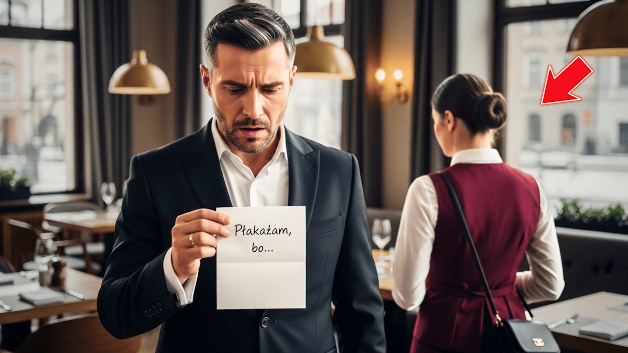 Wyrzucił kelnerke za płakanie przy stoliku… miesiąc później znalazł jej pismo na serwetce