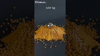 10 kg VS 1000 kg metal ball X blender default cube Rigid Body Simulation