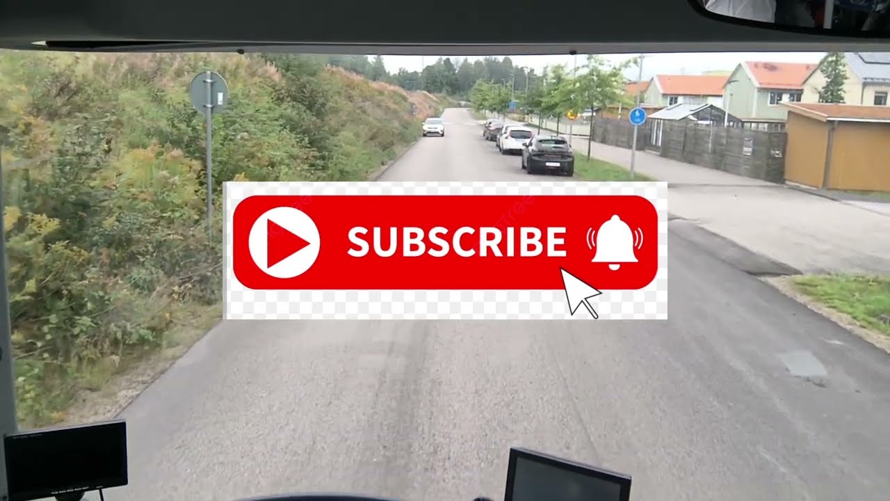 Bus driver A&R pov/ linje 9 bredvik mot Stortorget  / Växjö kommun Kronoberg/2024