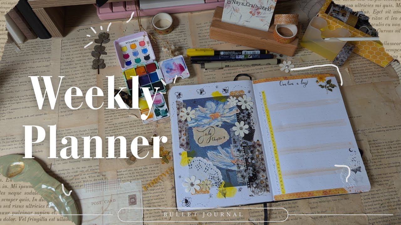 July Bullet Journal Setup | Weekly Plan With me | Summer Bee Theme 🌿