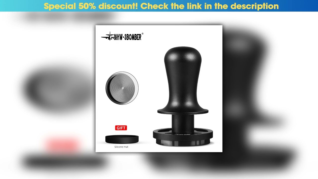 Review MHW-3BOMBER Espresso Coffee Tamper 51/53.35/58.5mm Calibrated Tamper 30lbs Espresso Hand Tam